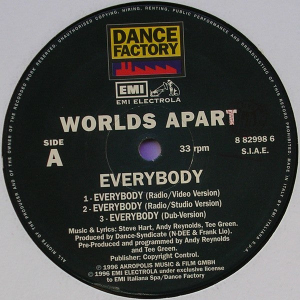 Worlds Apart : Everybody (12")