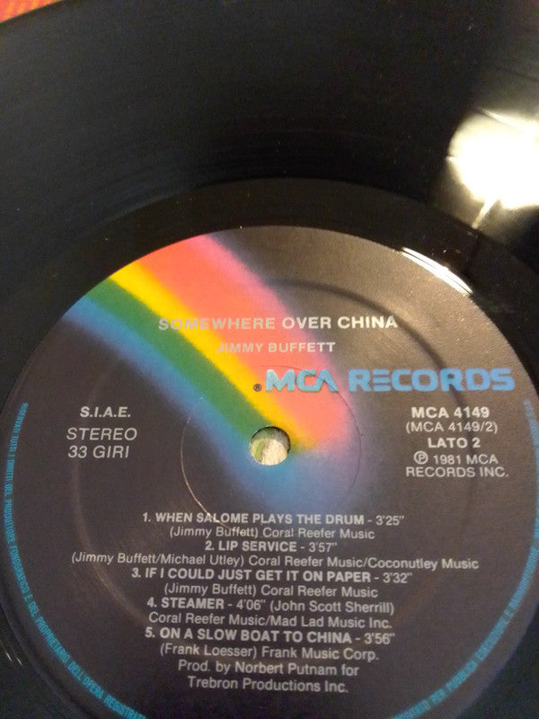 Jimmy Buffett : Somewhere Over China (LP, Album)