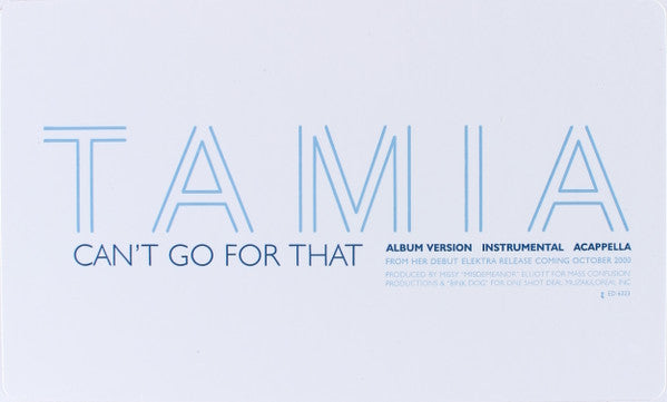 Tamia : Can't Go For That (12", Promo)