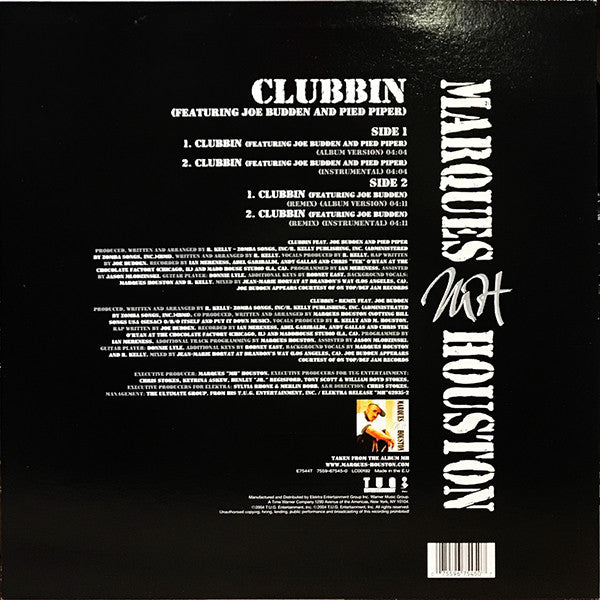 Marques Houston Featuring Joe Budden And The Pied Piper (2) : Clubbin (12")