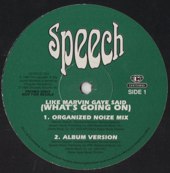 Speech : Like Marvin Said (What's Going On) (12", Promo)