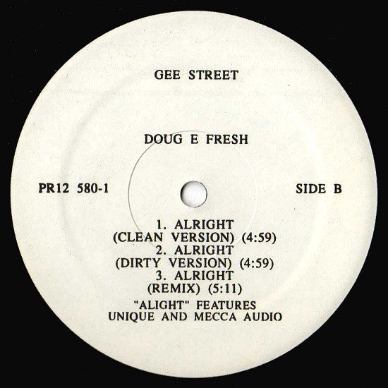 Doug E. Fresh : Bounce / Alright (12", Promo)