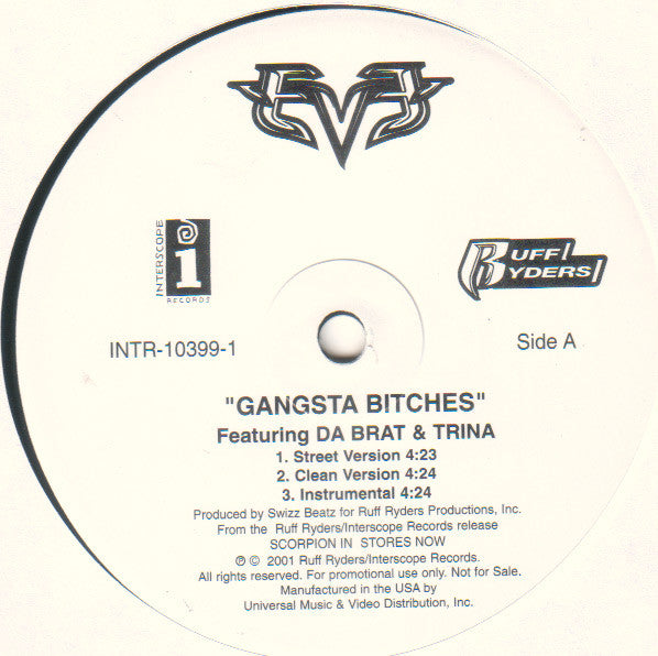 Eve (2) : Gangsta Bitches / Scream Double R (12", Promo)