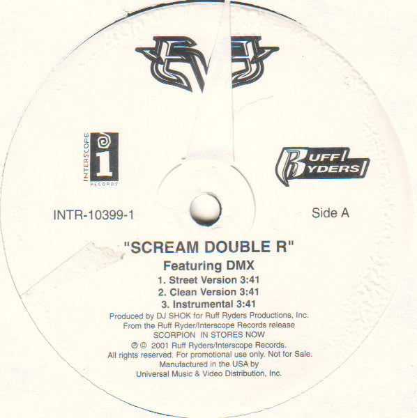 Eve (2) : Gangsta Bitches / Scream Double R (12", Promo)
