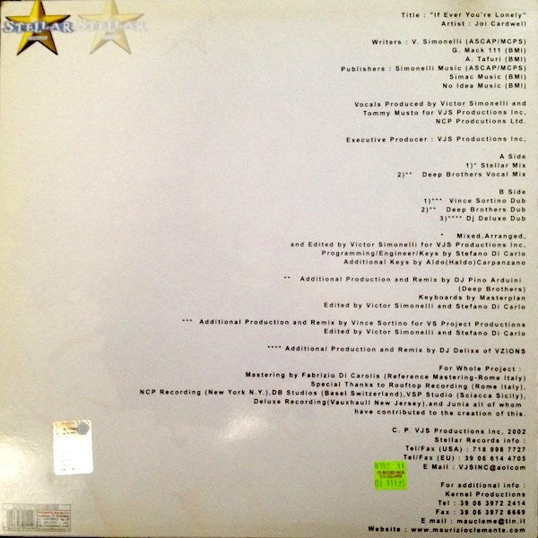 Joi Cardwell : If Ever You're Lonely (12")