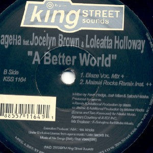 AgeHa Feat. Jocelyn Brown & Loleatta Holloway : A Better World (12")