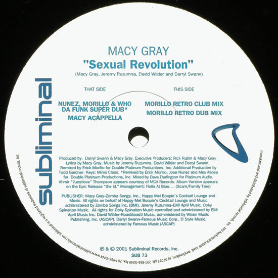 Macy Gray : Sexual Revolution (Subliminal Mixes) (12")