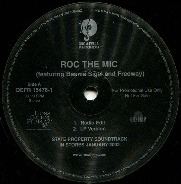 Beanie Sigel And Freeway : Roc The Mic (12", Promo)