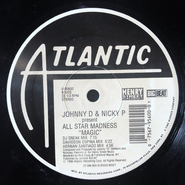 Johnny D & Nicky P Present All Star Madness : Magic (2x12")