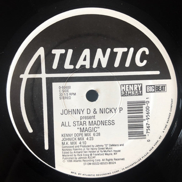 Johnny D & Nicky P Present All Star Madness : Magic (2x12")