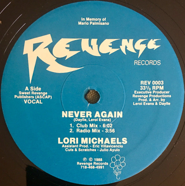 Lori Michaels : Never Again (12", Single)