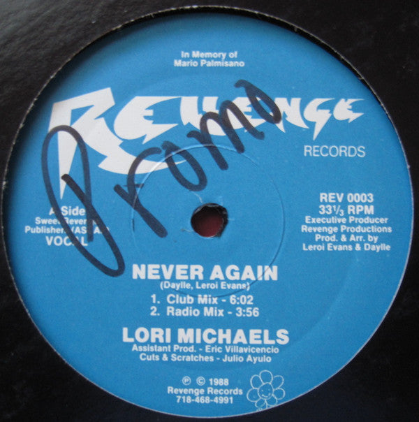Lori Michaels : Never Again (12", Single)