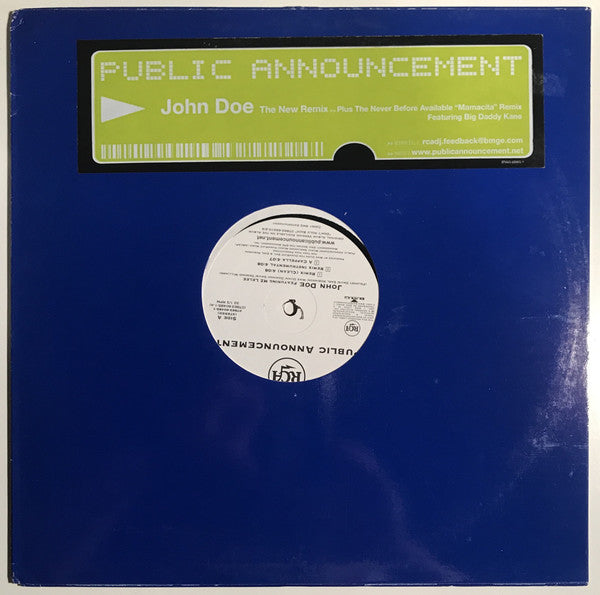 Public Announcement Feat. MZ Lelee : John Doe (12")