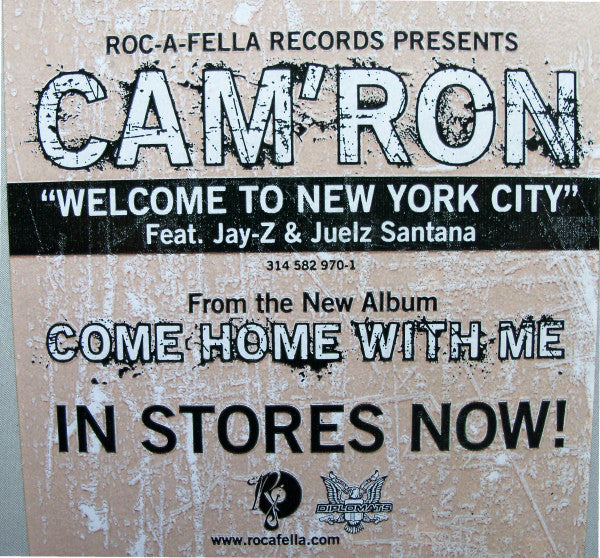 Cam'ron : Welcome To New York City (12", Promo)