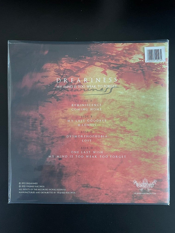 Dreariness : My Mind Is Too Weak To Forget (2x12", Album, RM)