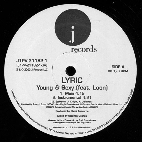 Lyric (4) Feat. Loon : Young & Sexy (12")