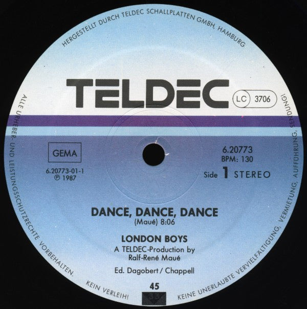London Boys : Dance Dance Dance (12", Maxi)