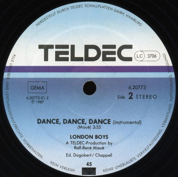 London Boys : Dance Dance Dance (12", Maxi)