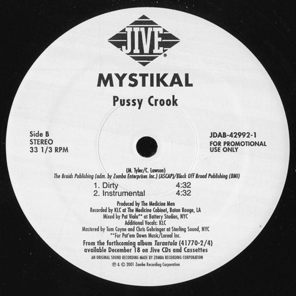 Mystikal : Bouncin' Back (Bumpin' Me Against The Wall) (12", Single, Promo)