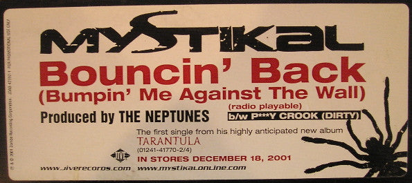 Mystikal : Bouncin' Back (Bumpin' Me Against The Wall) (12", Single, Promo)