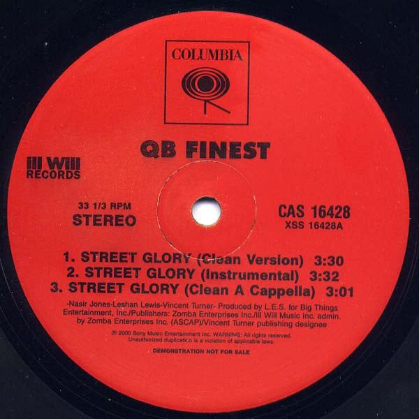 QB Finest : Street Glory (12", Promo)