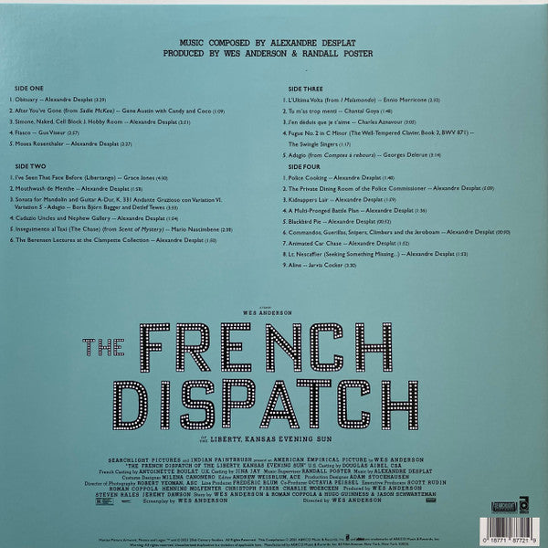 Alexandre Desplat : The French Dispatch (Original Soundtrack) (2xLP, Album, Comp)