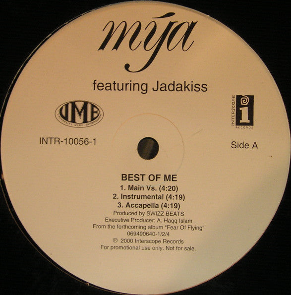 Mya Feat. Jadakiss : The Best Of Me (12", Promo)
