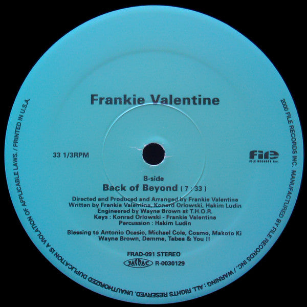 Frankie Valentine : 2 Flavoured Tracks (12")