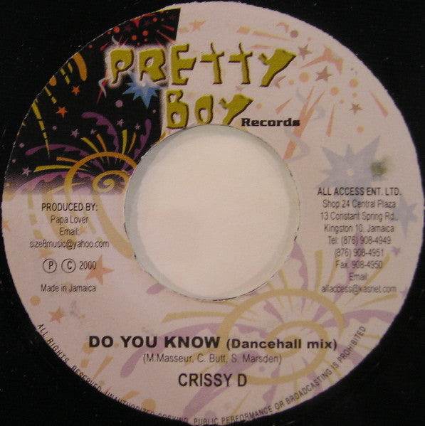 Crissy D : Do You Know (7")