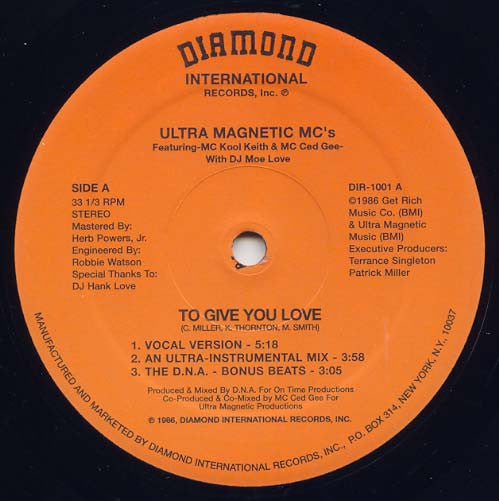 Ultramagnetic MC's : To Give You Love / Make You Shake (12", RE)