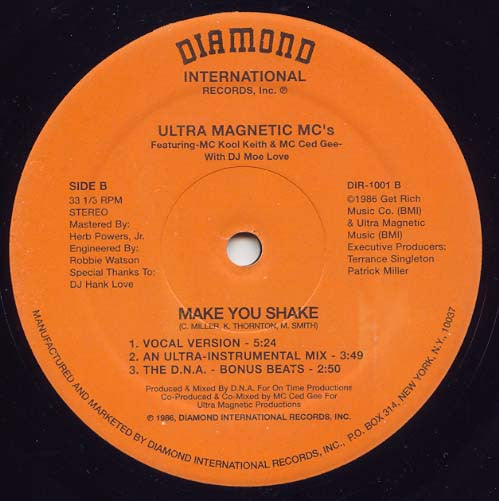 Ultramagnetic MC's : To Give You Love / Make You Shake (12", RE)