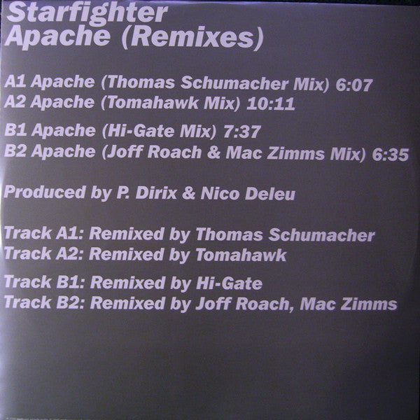 Starfighter : Apache (Remixes) (12")