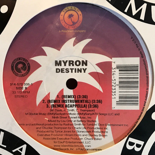 Myron : Destiny (12")