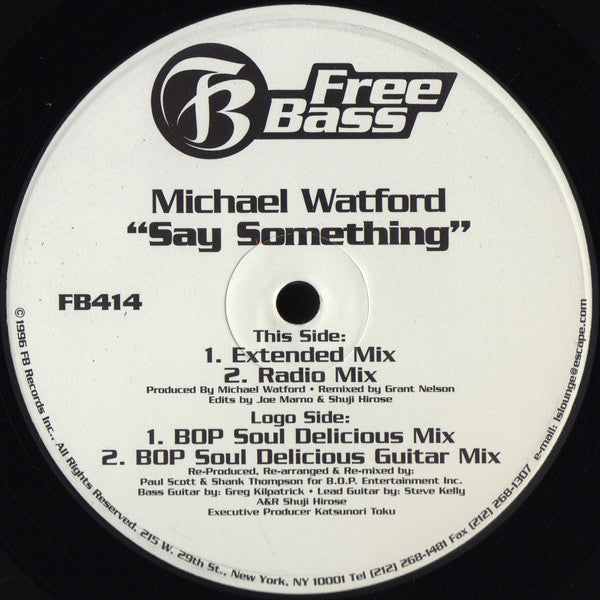 Michael Watford : Say Something (12")