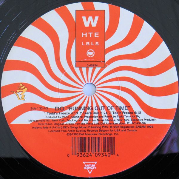 Digital Orgasm : Running Out Of Time (12")