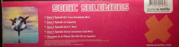 Sonic Solutions : Don't Speak (12")