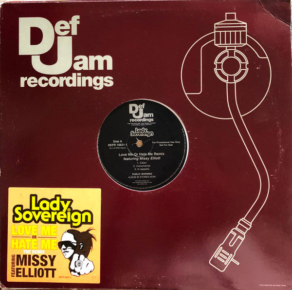 Lady Sovereign : Love Me Or Hate Me Remix (12", Promo)