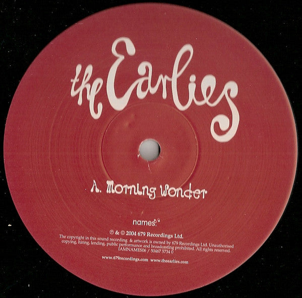 The Earlies : Morning Wonder (12")
