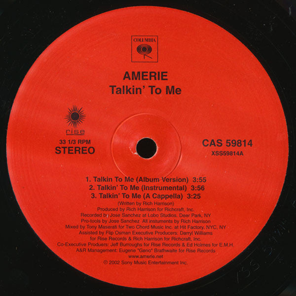 Amerie : Talkin' To Me (12", Single)