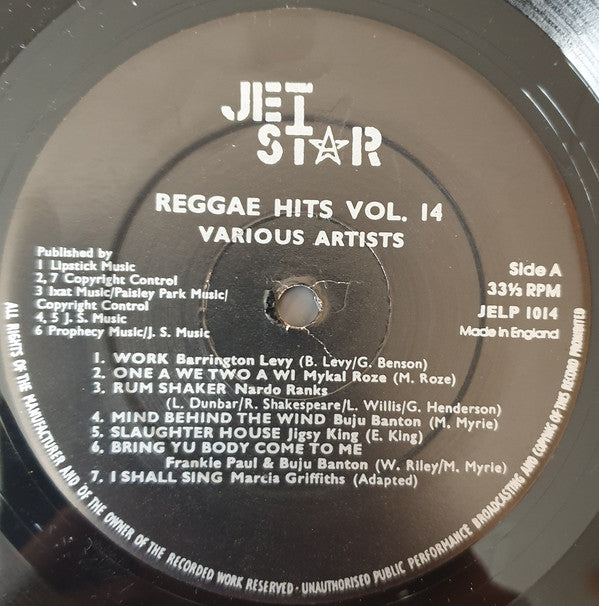 Various : Reggae Hits Volume 14 (LP, Comp)