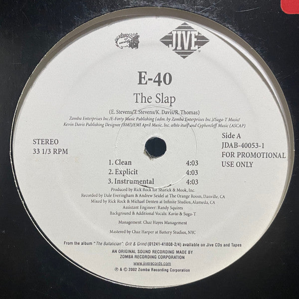 E-40 : The Slap / It's All Gravity (12", Promo)