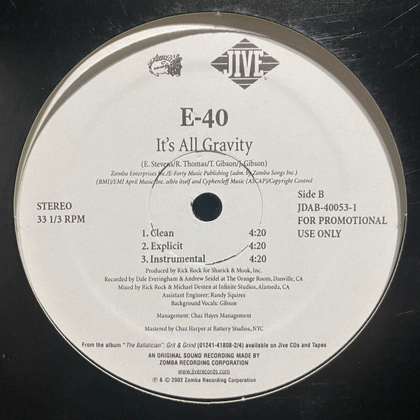 E-40 : The Slap / It's All Gravity (12", Promo)