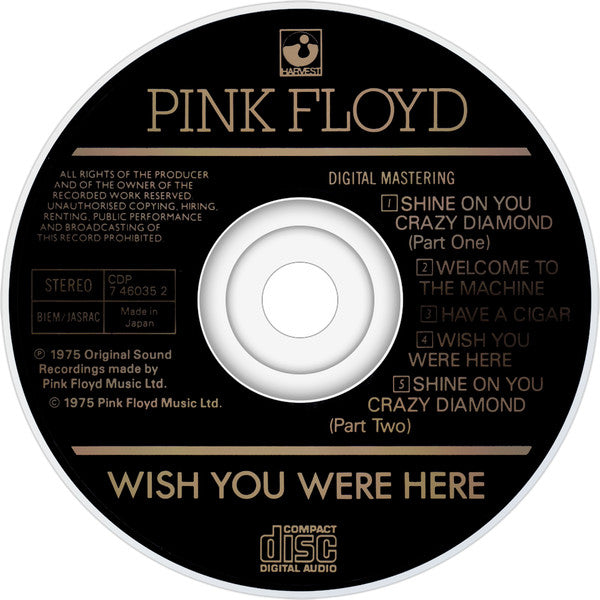 Pink Floyd : Wish You Were Here (CD, Album, RE)