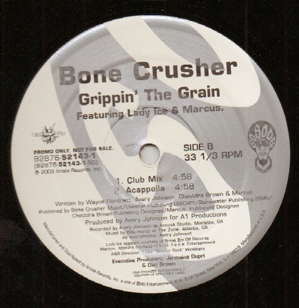 Bone Crusher (2) Featuring Lady Ice & Marcus (20) : Grippin' The Grain (12", Promo)