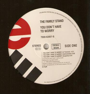 The Family Stand : You Don't Have To Worry (12")