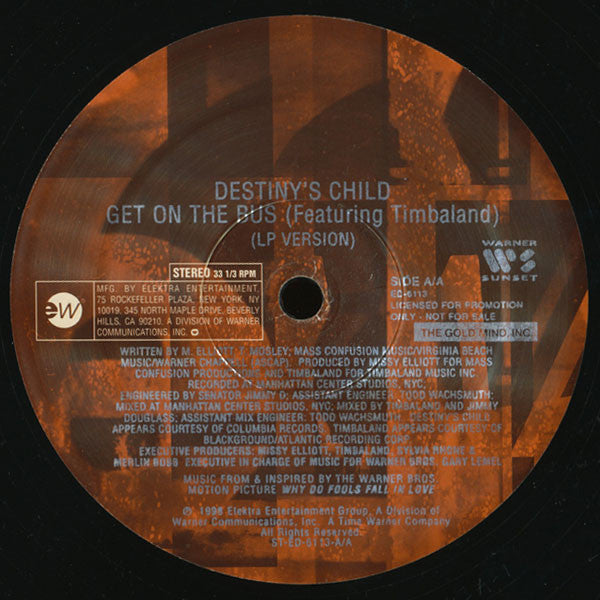 Destiny's Child : Get On The Bus (12", Promo)