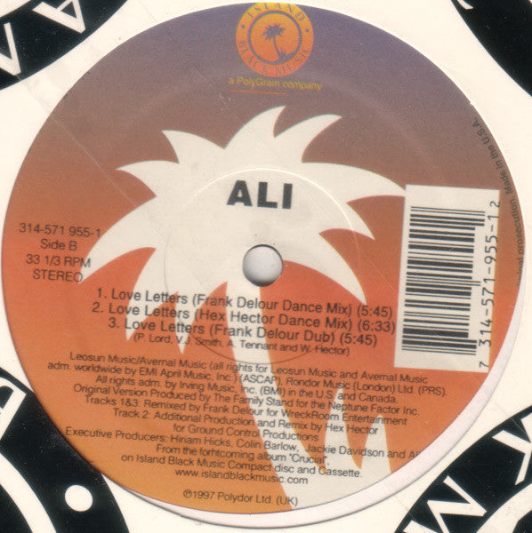 Alistair Tennant : Love Letters (12")