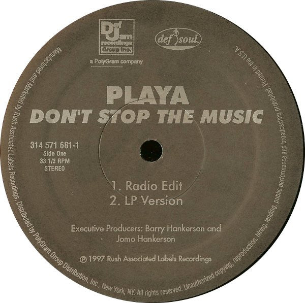 Playa : Don't Stop The Music (12")