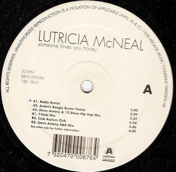 Lutricia McNeal : Someone Loves You Honey (12")