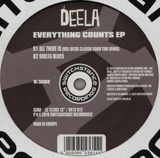 Deela : Everything Counts EP (12", EP)